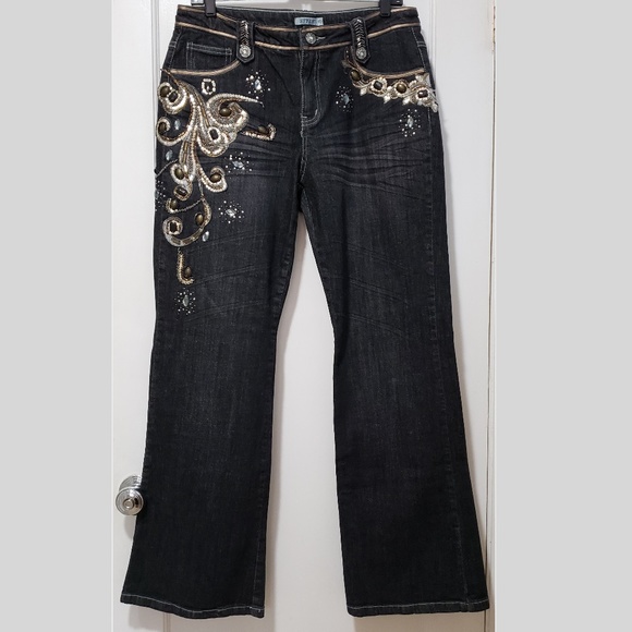 STYLE Denim - STYLE heavily  beaded  embroidered Jeans, NWOT.